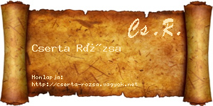 Cserta Rózsa névjegykártya